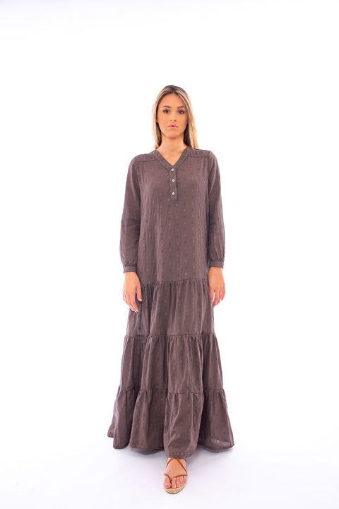 JOAN -  Embroidered cotton voile maxi dress - Local Apparel