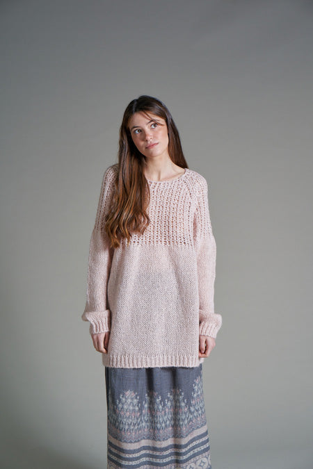 CAMILLA - Oversize openwork knitted sweater - Local Apparel