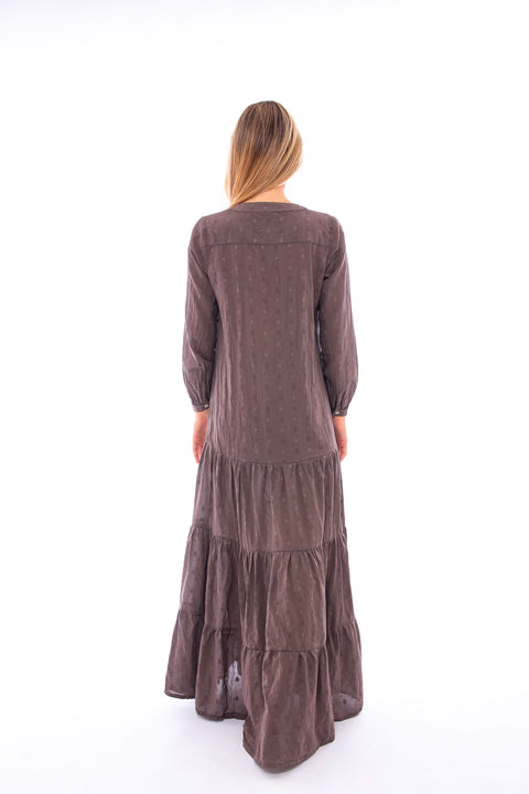 JOAN -  Embroidered cotton voile maxi dress - Local Apparel