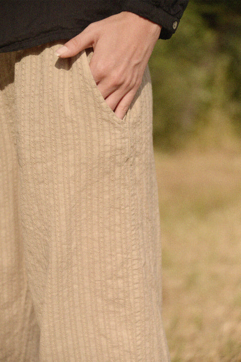 AALINA - Pantalone in cotone, colore cammello