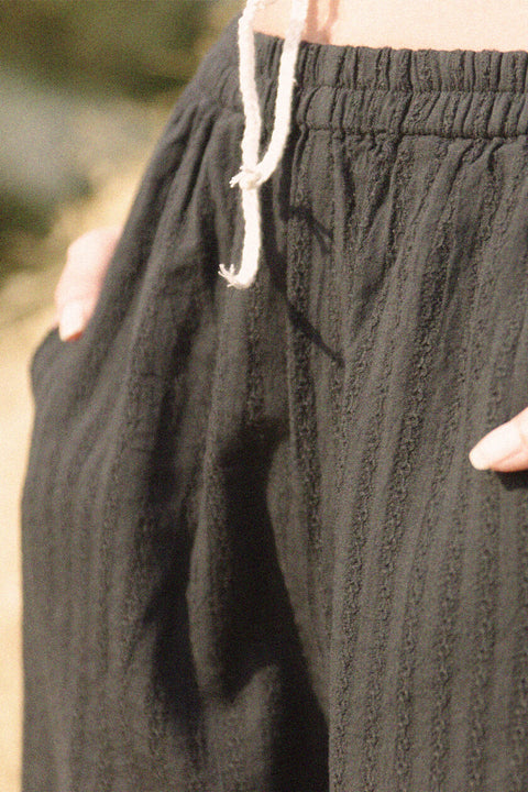 AALINA - Pantalone in cotone, colore nero