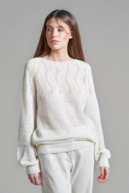 ISABELLA - Openwork knitted sweater - Local Apparel