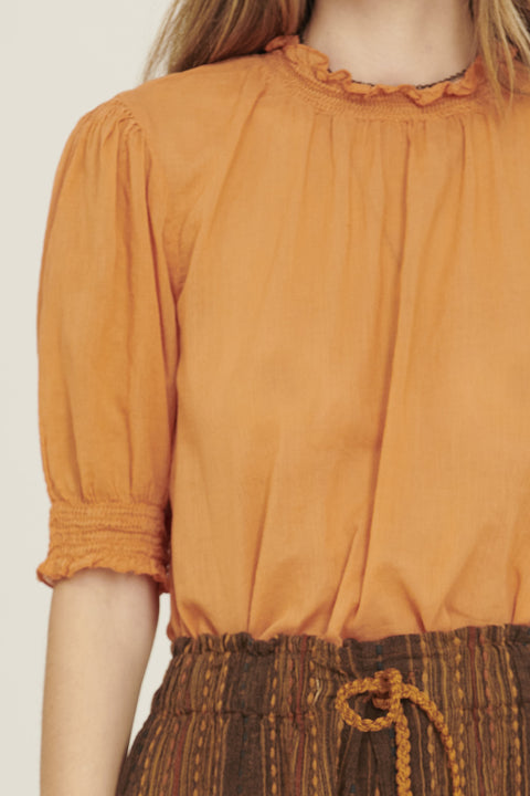 BONITA - Blusa in cotone organico, colore arancione