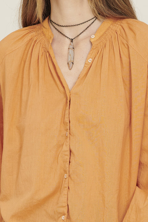MIRIAM - Blusa oversize in cotone organico, colore arancione