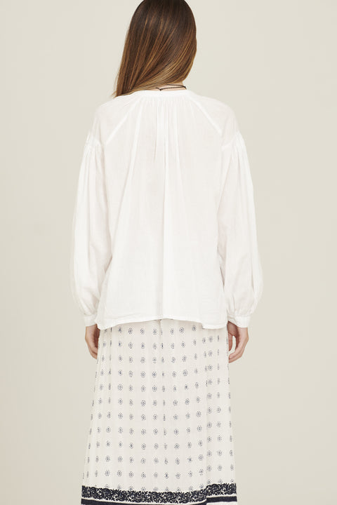MIRIAM - Blusa oversize in cotone organico, colore bianco