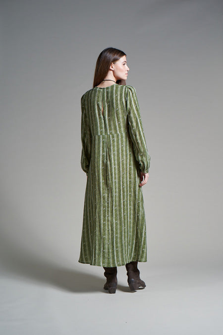 MARIA - Long dress in warm cotton florean print - Local Apparel